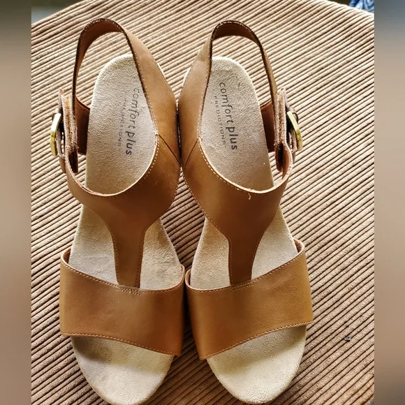 Comfortview Predictions Women's Wedge heel open toe ankle strap sandals 10W - Picture 1 of 13